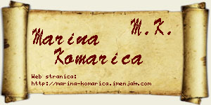 Marina Komarica vizit kartica